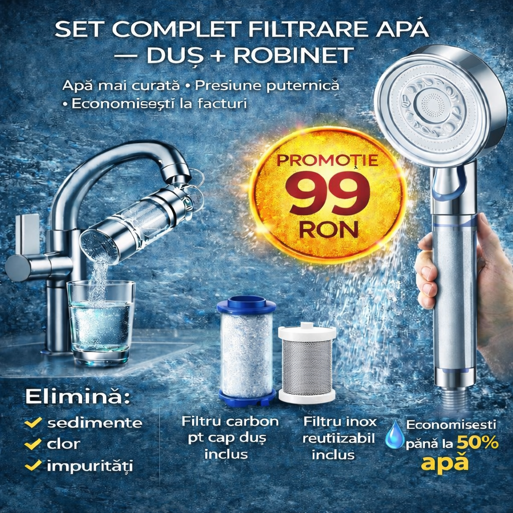 Apa curata la dus si bucatarie